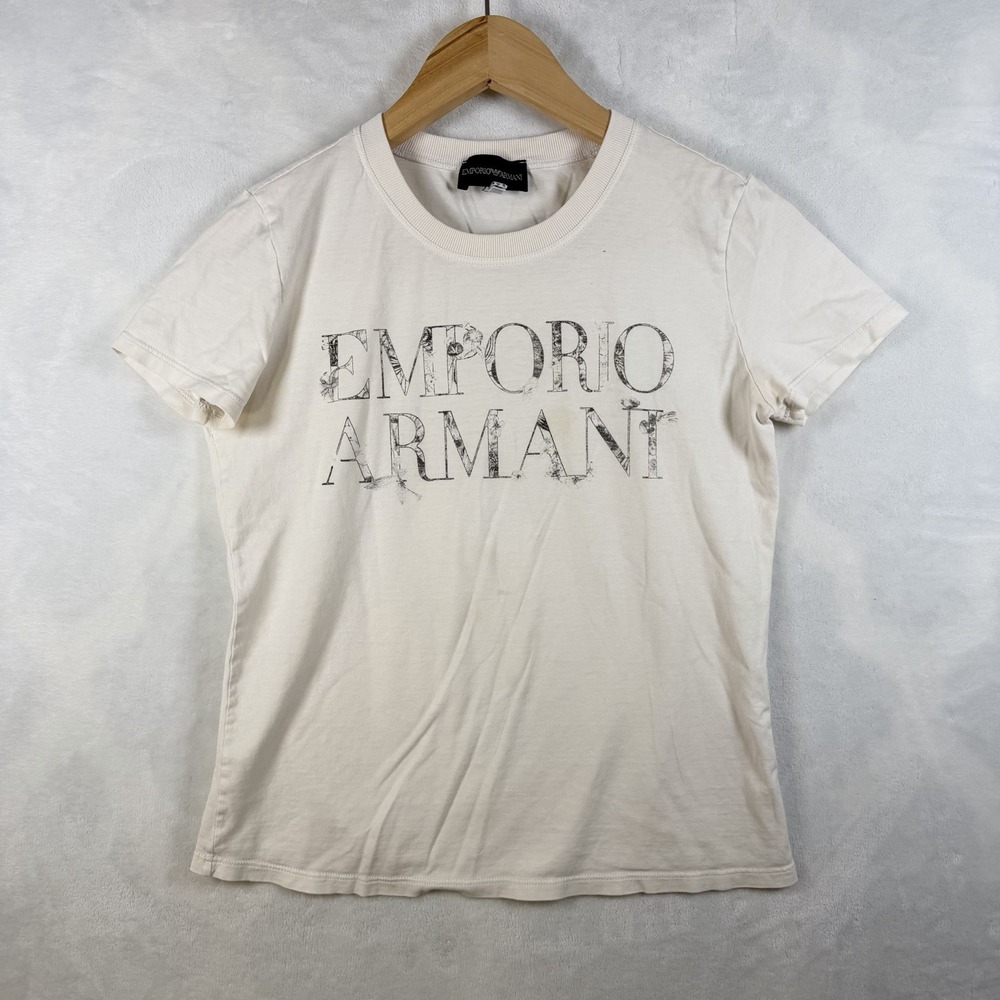 EMPORIO ARMANI men's t-shirt half sleeve crew neck sweater with pure cotton prin